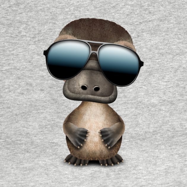 Cool Baby Platypus Wearing Sunglasses by jeffbartels